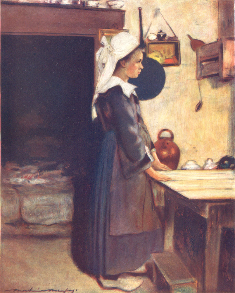 BRITTANY. The little housewife 1905 old antique vintage print picture